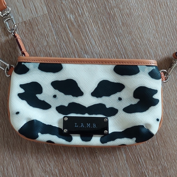 L.A.M.B. by Gwen Stefani Cow Print Cross Body Over Shoulder Bag - Picture 2 of 8